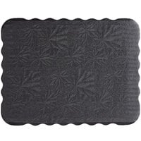 Enjay 9 7/8" x 7 7/8" Black Laminated Corrugated 1/8 Sheet Cake Board - 200/Case