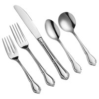 Acopa Blair 18/8 Stainless Steel Extra Heavy Weight Flatware Set with Service for 12 - 60/Pack
