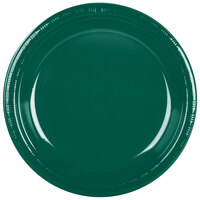 Creative Converting 28312431 10 inch Hunter Green Plastic Plate - 240/Case