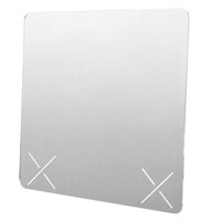 Carlisle 3636CS07 36 inch x 36 inch Clear Acrylic Checkout Safety Shield with X-Shaped Grooves