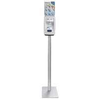 Kutol 9920ZZZ Health Guard Aluminum Hand Sanitizing Station Floor Stand with Sign