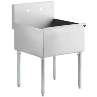 Regency 24" 16-Gauge Stainless Steel One Compartment Commercial Utility Sink - 24" x 24" x 13" Bowl