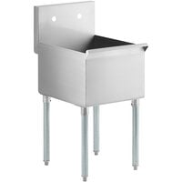 Regency 18" 16-Gauge Stainless Steel One Compartment Commercial Utility Sink - 18" x 21" x 13" Bowl