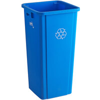 Lavex 23 Gallon Blue Square Recycle Bin