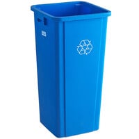 Lavex 23 Gallon Blue Square Recycle Bin