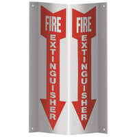 JL Industries 23S 3D Tent Plastic Fire Extinguisher Sign - 18 inch x 4 inch