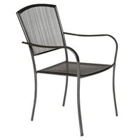 Wabash Valley SU9118P Sullivan Powder Coated Steel Mesh Stackable Dining Height Arm Chair