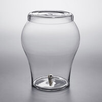 Acopa 5 Gallon Curved Glass Beverage Dispenser with Glass Lid and Spigot