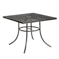 Wabash Valley SU2W38P Sullivan 42" Square Portable Powder Coated Steel Mesh Outdoor Umbrella Table