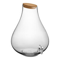 Acopa 4 Gallon Raindrop Glass Beverage Dispenser with Cork Lid and Spigot