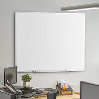 Dynamic by 360 Office Furniture 60 inch x 48 inch Wall-Mount Melamine Whiteboard with Aluminum Frame