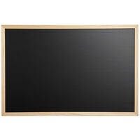 Dynamic by 360 Office Furniture 36 inch x 24 inch Black Wall-Mount Magnetic Chalkboard with Wood Frame