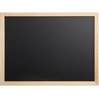 Dynamic by 360 Office Furniture 24 inch x 18 inch Black Wall-Mount Magnetic Chalkboard with Wood Frame