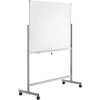 Dynamic by 360 Office Furniture 48 inch x 36 inch Magnetic Whiteboard with Aluminum Frame and Mobile Stand