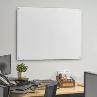 Dynamic by 360 Office Furniture 48 inch x 36 inch Frameless Wall-Mount Frosted Glass Dry Erase Board