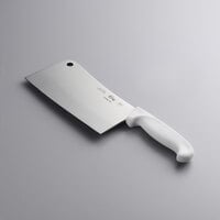 Choice 8" Stainless Steel Cleaver with White Handle