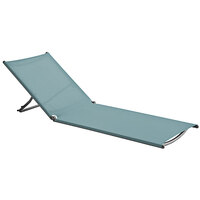 Grosfillex UT002550 Jamaica Beach Spa Blue / Silver Gray Chaise Lounge Replacement Sling