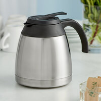 Choice 51 oz. Stainless Steel Round Thermal Carafe / Server
