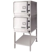 Cleveland (2) 22CET3.1 SteamChef 3 Double Deck 6 Pan Electric Floor Steamer - 208V, 1 Phase, 24 kW