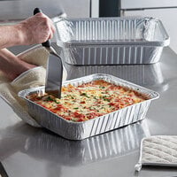 Choice 14 inch x 10 inch x 3 inch Rectangular Foil Roast / Lasagna Pan - 10/Pack