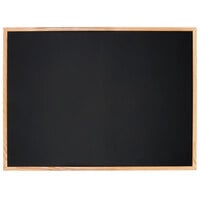 Aarco OC3648NT-B OAK 36 inch x 48 inch Oak Frame Black Chalk Board