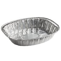 Choice 18 inch x 14 inch x 3 inch Oval Foil Roast Pan - 5/Pack
