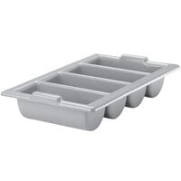 Vollrath 1375-31 Traex® Gray 4-Compartment Heavy-Duty Polyethylene Cutlery Box