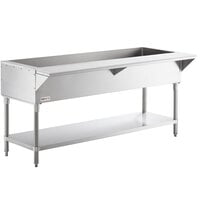 ServIt CFT5 Stainless Steel 5 Pan Ice-Cooled Cold Food Table with Undershelf
