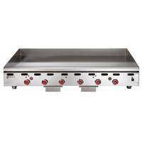 Wolf ASA72-30C Natural Gas Deep 72 inch Chrome Griddle with Thermostatic Controls - 162,000 BTU