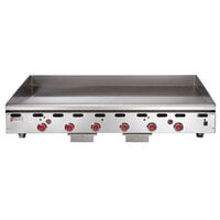 Wolf ASA72-24C Natural Gas 72 inch Chrome Griddle with Thermostatic Controls - 162,000 BTU