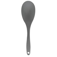 Tablecraft H3902GY 11 1/2 inch Solid High Heat Gray Flexible Silicone Spoon