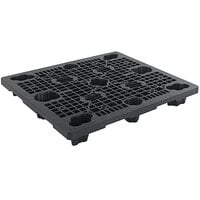 Lavex XpressPal 48 inch x 40 inch Black Polyethylene Economy Duty Nestable Pallet