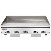 Wolf WEG60E-24C 60 inch Electric Countertop Griddle with Snap-Action Thermostatic Controls and Chrome Plate - 208V, 3 Phase, 27 kW