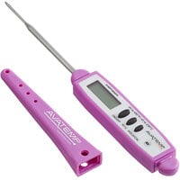 AvaTemp 2 3/4 inch HACCP Waterproof Digital Pocket Probe Thermometer Purple Allergen-Free