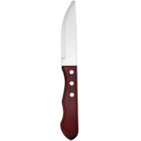 Delco Nevada by 1880 Hospitality B770KSSMRT 10 inch Stainless Steel Steak Knife with Wood Handle - 12/Case