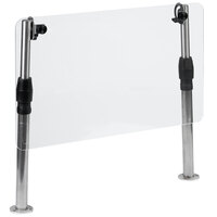 Vollrath MB60MOUNT 60 inch Adjustable Acrylic Breath Guard with Mounting Posts