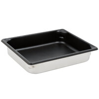 Vollrath 70222 Super Pan V® 1/2 Size 2 1/2 inch Deep Anti-Jam Stainless Steel SteelCoat x3 Non-Stick Steam Table / Hotel Pan - 22 Gauge