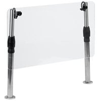 Vollrath MB48MOUNT 48 inch Adjustable Acrylic Breath Guard with Mounting Posts
