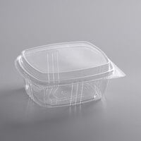Choice 12 oz. Clear RPET Tall Hinged Deli Container   - 200/Case