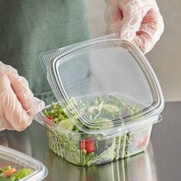 Choice 12 oz. Clear RPET Hinged Deli Container   - 200/Case