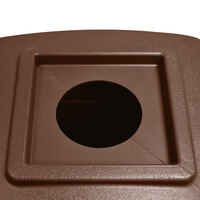 Commercial Zone 746237 Polytec 42 Gallon Brown Recycling Container with Round Open Top