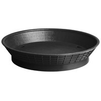 Tablecraft 157510BK 10 1/2 inch Black Plastic Diner Platter / Fast Food Basket with Base - 12/Pack