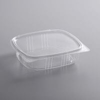 Choice 24 oz. Clear RPET Hinged Deli Container   - 200/Case