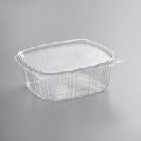 Choice 32 oz. Clear RPET Hinged Deli Container - 200/Case