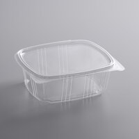 Choice 32 oz. Clear RPET Tall Hinged Deli Container   - 200/Case