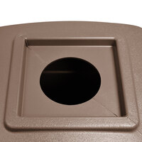 Commercial Zone 746263 Polytec 42 Gallon Nuthatch Brown Recycling Container with Round Open Top