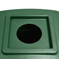 Commercial Zone 746253 Polytec 42 Gallon Forest Green Recycling Container with Round Open Top