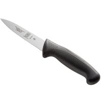 Mercer Culinary M22004 Millennia® 4 inch Paring Knife with Black Polypropylene and Santoprene Handle