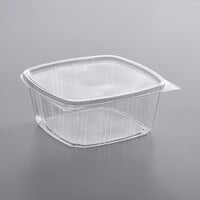 Choice 64 oz. Clear RPET Hinged Deli Container - 200/Case