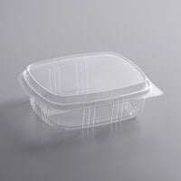Choice 24 oz. Clear RPET Tall Hinged Deli Container   - 200/Case